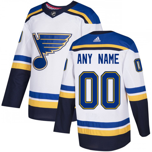 Men's St.louis Blues White Custom Name Number Size NHL Stitched Jersey
